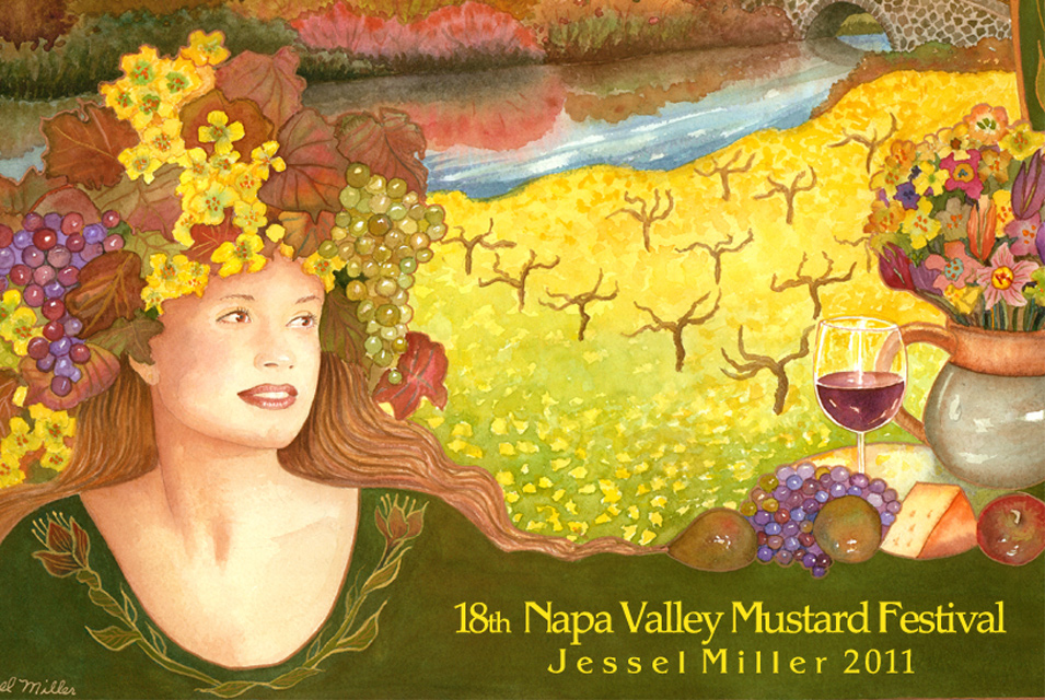 Napa Valley Mustard Festival 2011 Artwork by Jessell Miller